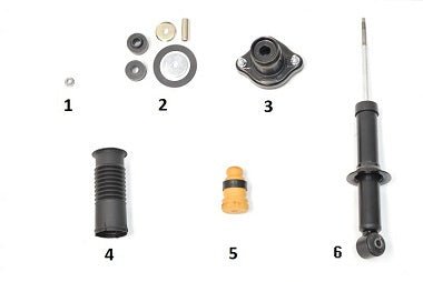 Rear Strut & Strut Hardware, 08-09 Caliber SRT-4