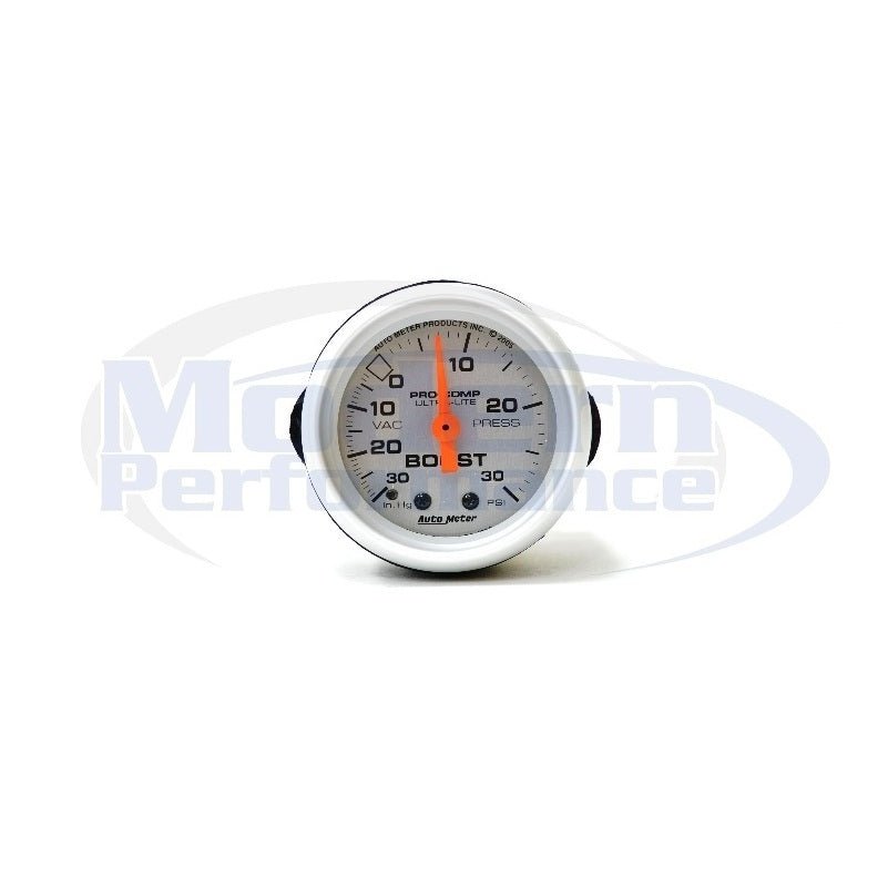 Autometer Mechanical Boost Gauge (-30/+30), Silver